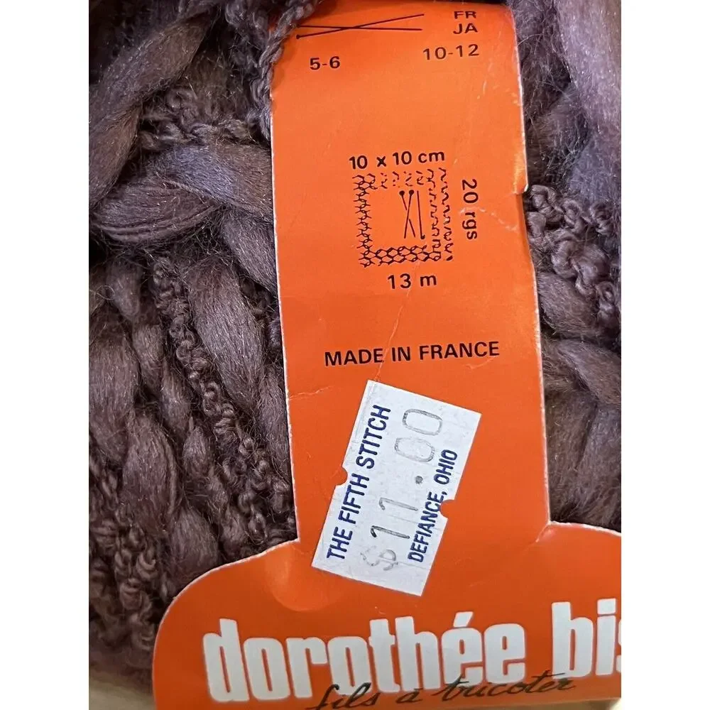 Dorothee Bis Yarn Purple 6 New + 2 Extra Acrylic France Fancy Textured
